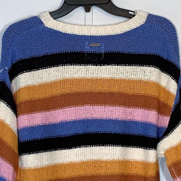 Billabong Seeing Double Crop Crewneck Pullover Sweater in Toffee - Picture 7 of 14